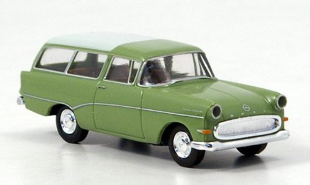 Opel Rekord 1/87 Brekina P 1 Caravan grun/bianco 1957 modellino in miniatura