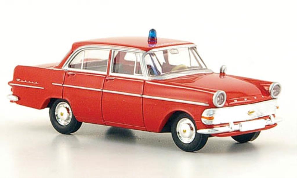 Opel Rekord 1/87 Brekina P 2 Feuerwehr modellino in miniatura