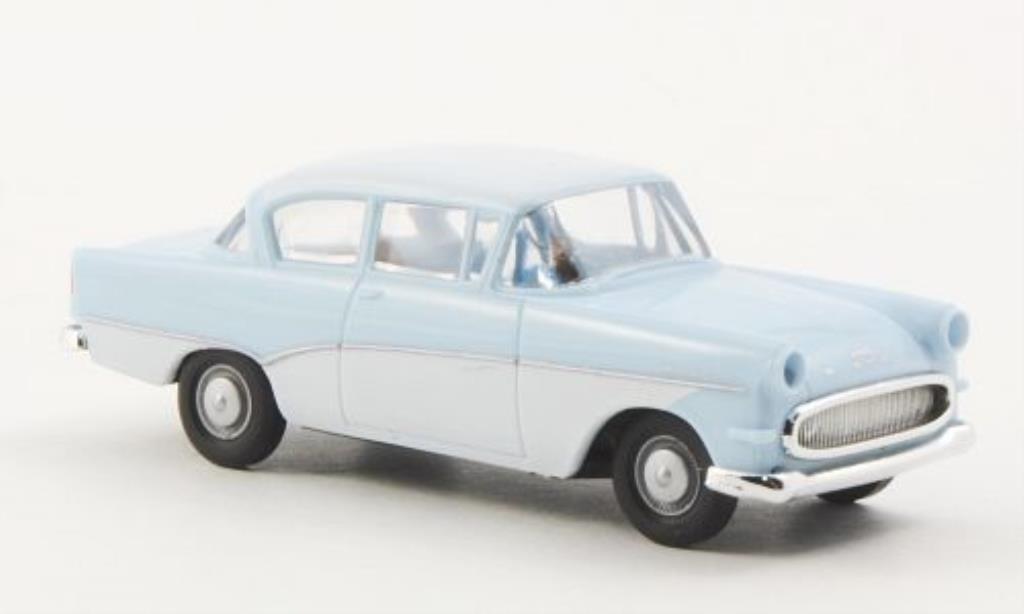 Opel Rekord 1/87 Brekina PI blu/bianco modellino in miniatura