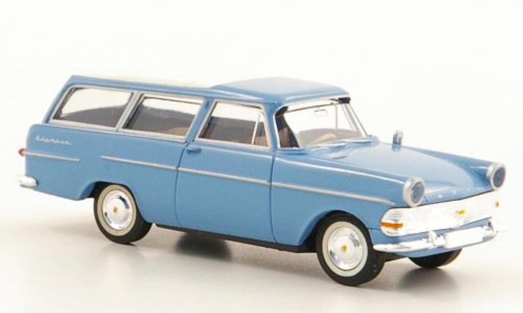 Opel Rekord 1/87 Brekina PII Caravan blu/bianco modellino in miniatura