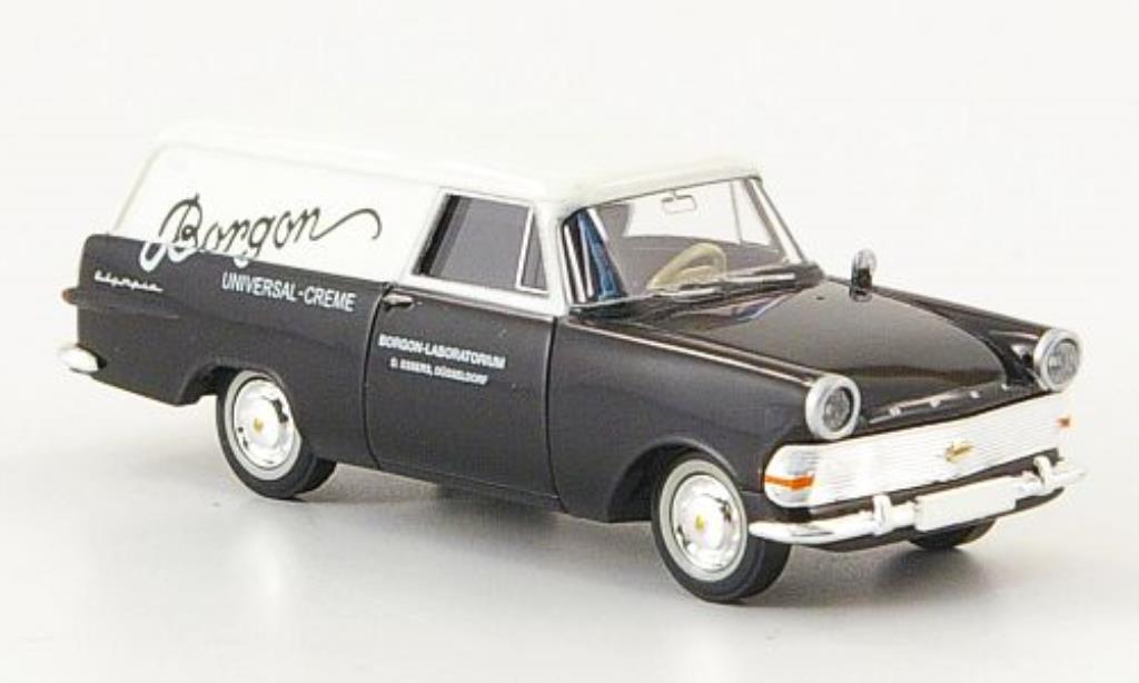 Opel Rekord 1/87 Brekina PII Kasten Borgon modellino in miniatura