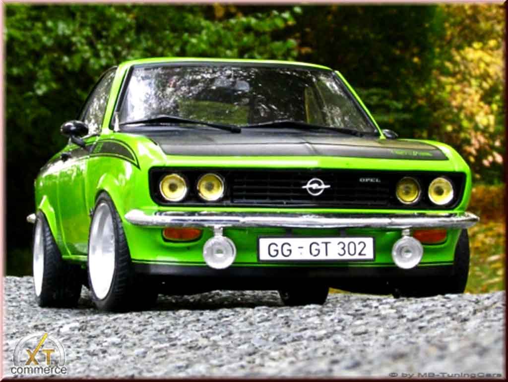 Opel Manta 1/18 Norev gt/e grun 1975 jantes bbs bords larges tuning modellino in miniatura