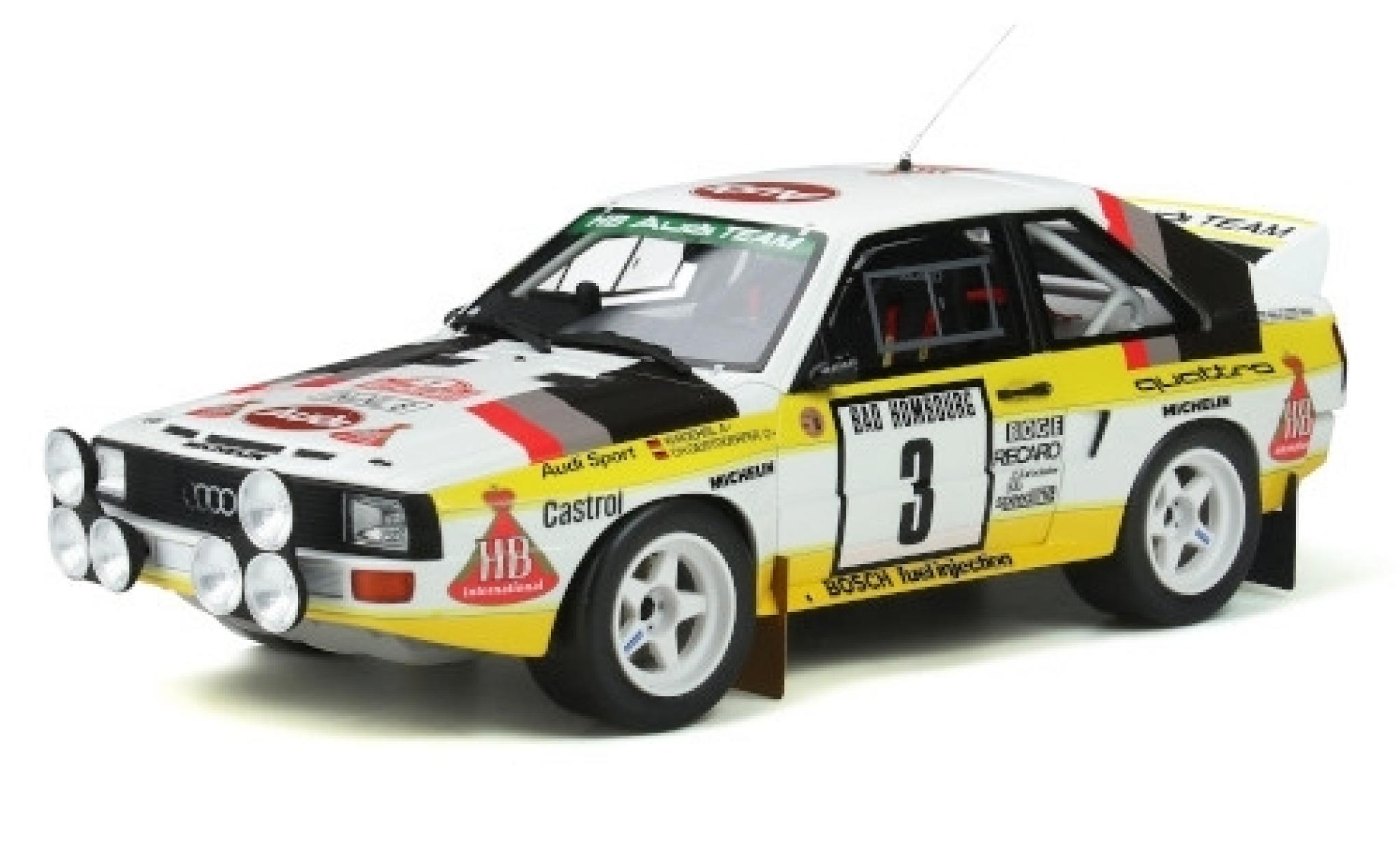 Audi Sport Quattro 1/18 Ottomobile Sport quattro Gr.B No.3 HB Team HB Rallye Monte Carlo 1985 W.Röhrl/C.Geistdörfer modellino in miniatura