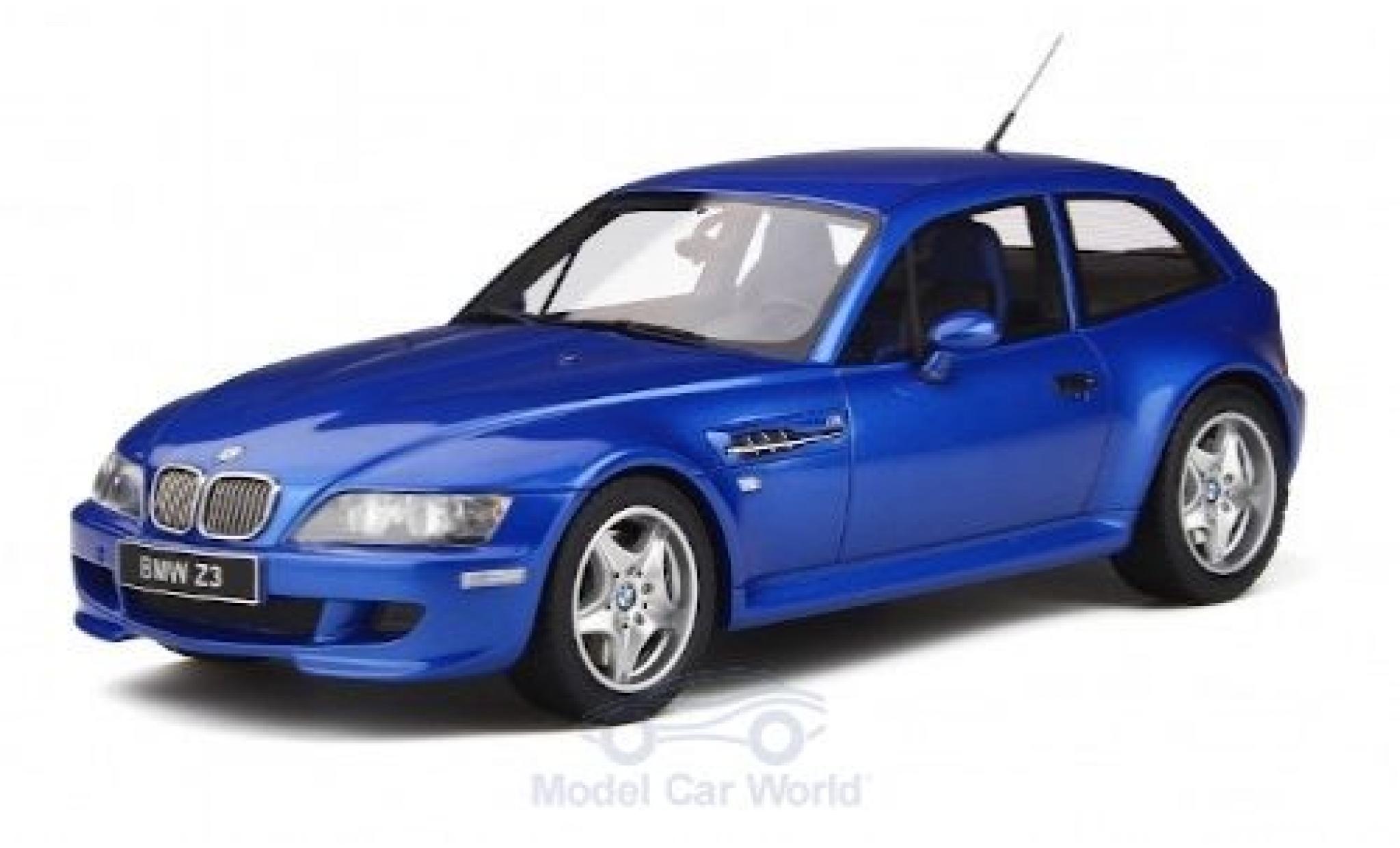 Bmw Z3 1/18 Ottomobile M Coupe 3.2 metallico blu 2000 modellino in miniatura