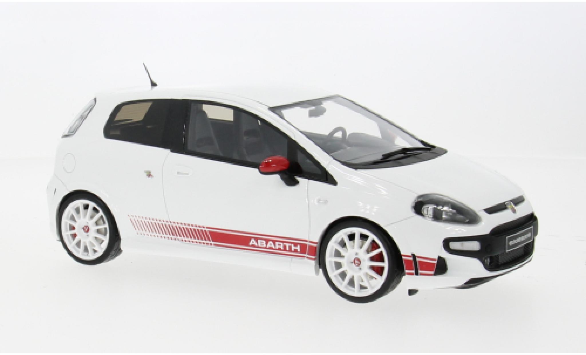 Fiat Grande Punto Ottomobile Abarth esseesse weiss/rot 2010 1:18 modellino in miniatura