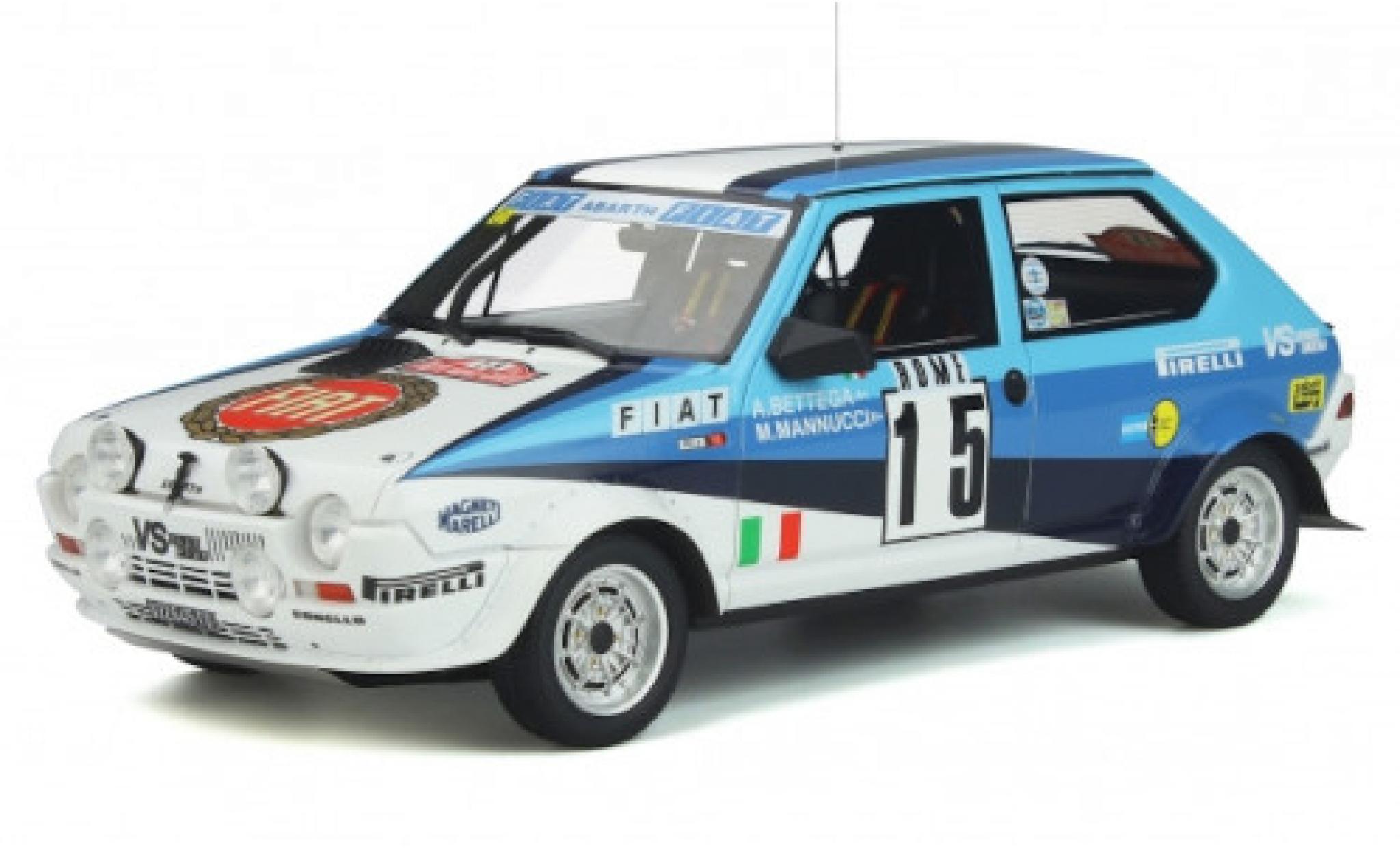 Fiat Ritmo 1/18 Ottomobile Abarth Gr.2 No.15 Rally WM Rally Monte Carlo 1980 A.Bettega/M.Mannucci modellino in miniatura
