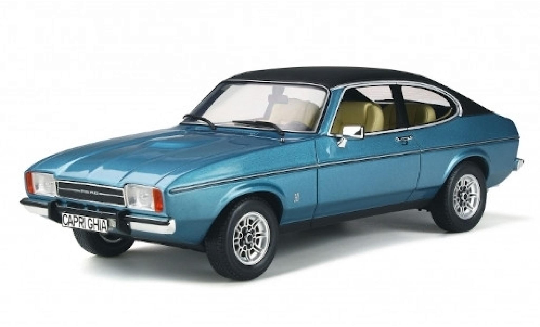 Ford Capri 1/18 Ottomobile MkII 3.0 Ghia metallico blu/nero 1975 modellino in miniatura