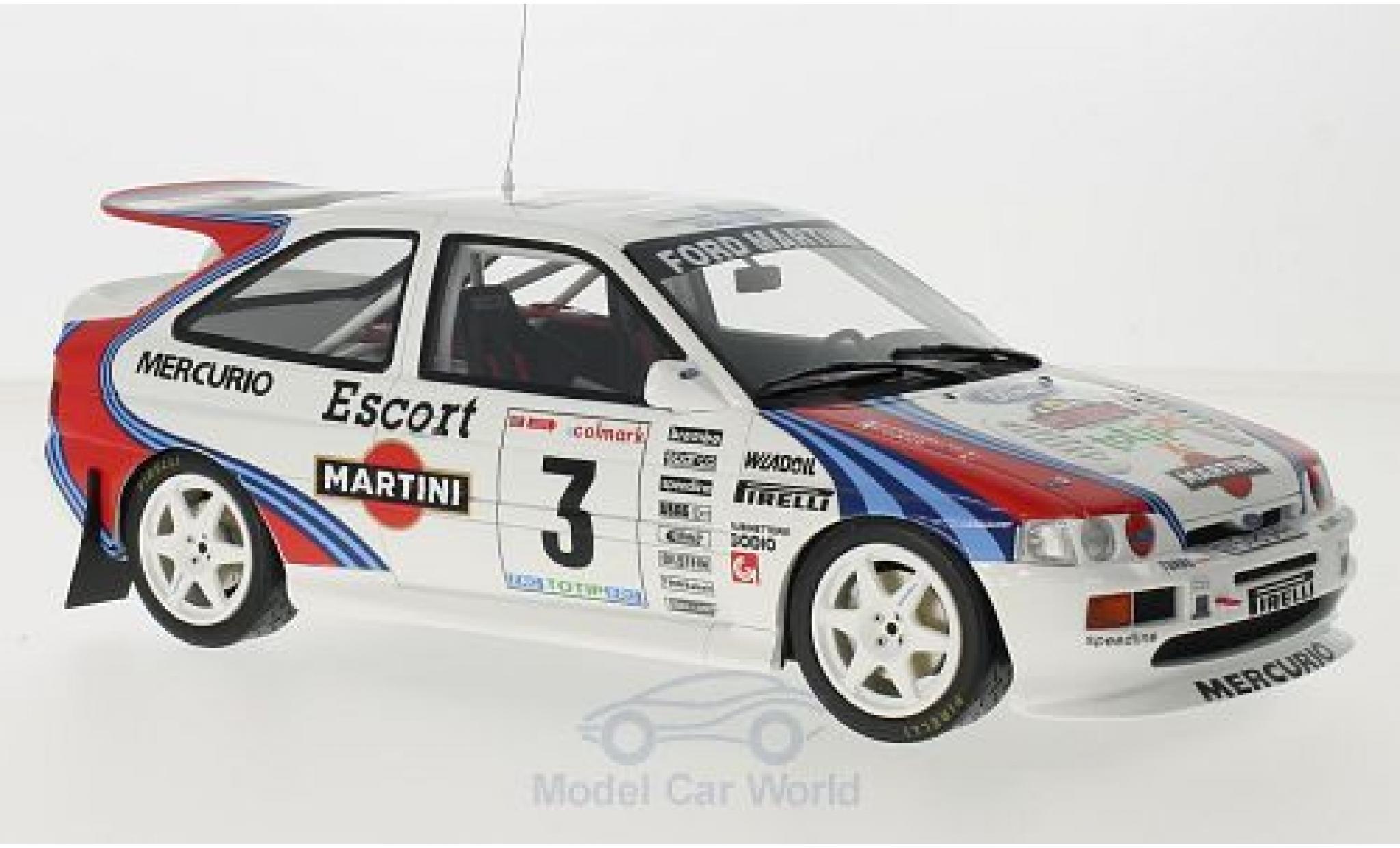 Ford Escort 1/18 Ottomobile RS Cosworth Gr.A No.3 Martini Rallye Mille Miglia 1995 F.Cunico/S.Evangelisti modellino in miniatura