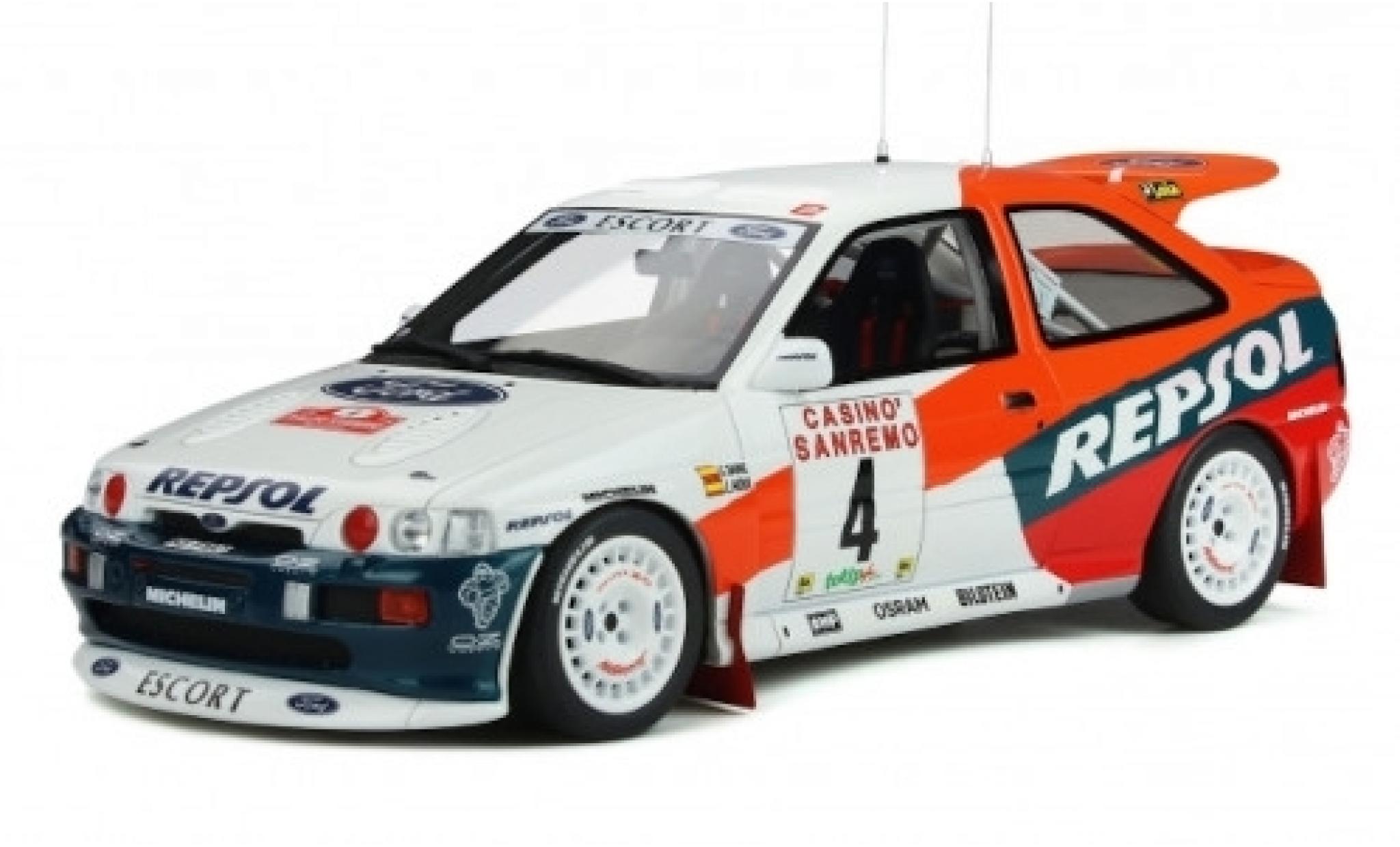 Ford Escort 1/18 Ottomobile RS Cosworth Gr.A No.4 Repsol Rallye WM Rally San Remo 1996 C.Sainz/L.Moya modellino in miniatura