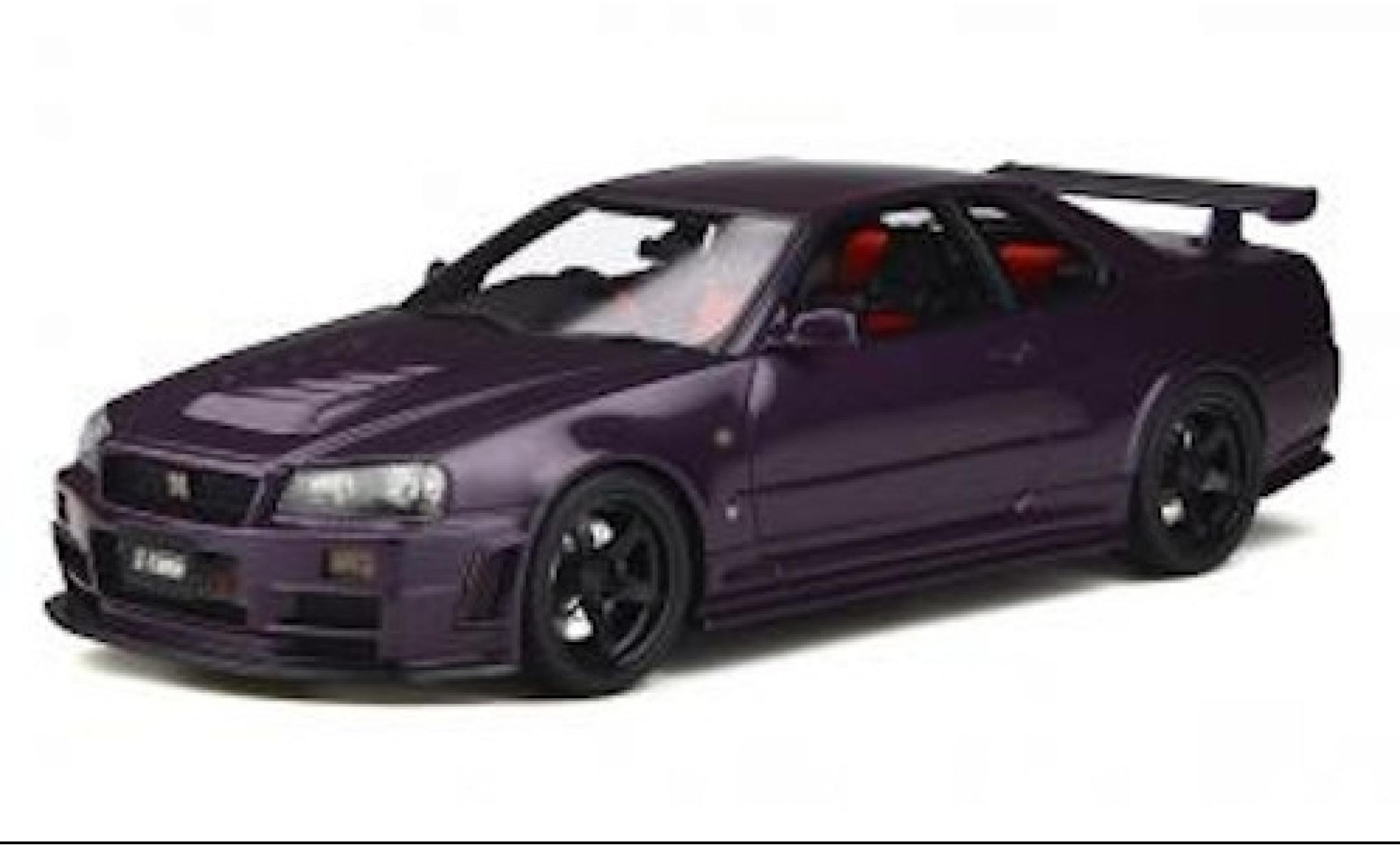 Nissan Skyline 1/18 Ottomobile GT-R (Z34) Nismo Z-Tune metallico porpora RHD 1998 avec nero jantes modellino in miniatura