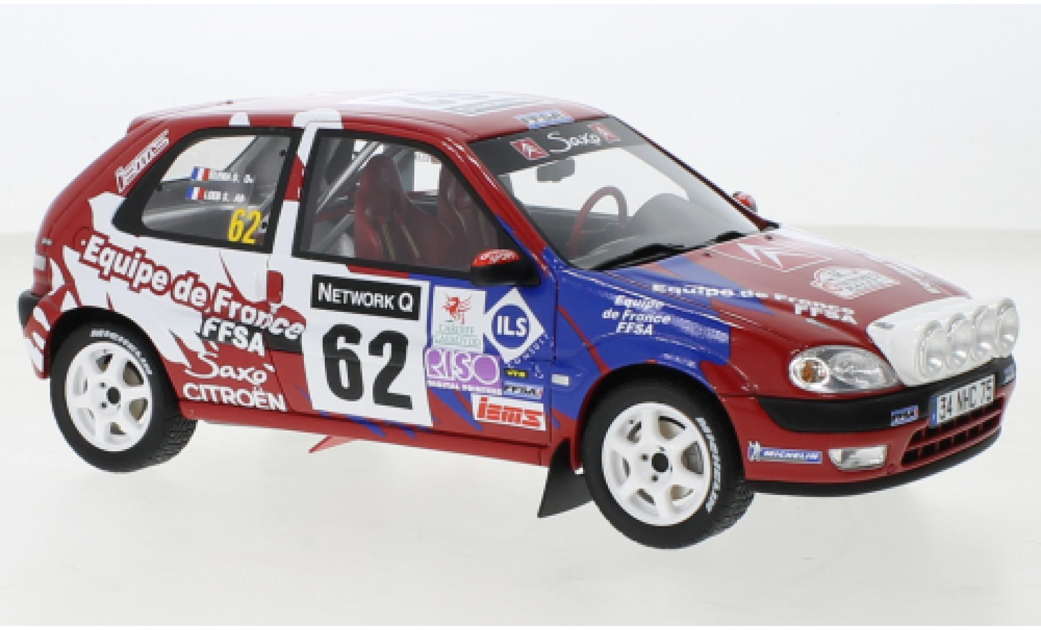 Citroen Saxo 1/18 Ottomobile VTS No.62 Rallye WM RAC Rallye 2000 modellino in miniatura