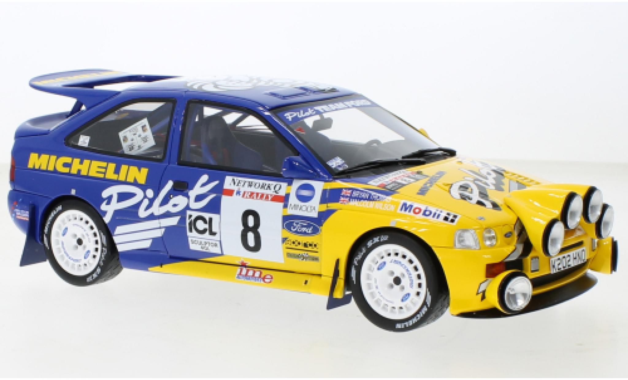 Ford Escort 1/18 Ottomobile RS Cosworth No.8 Michelin Rallye WM RAC Rallye 1993 modellino in miniatura