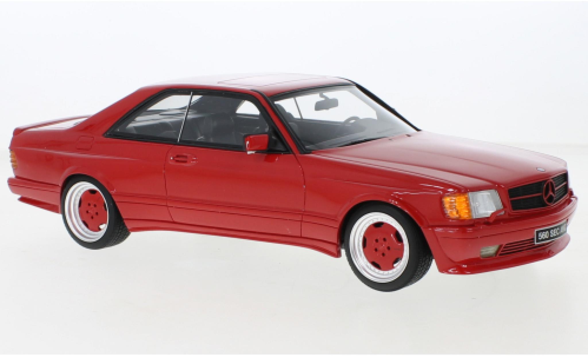 Mercedes 560 1/18 Ottomobile SEC (C126) AMG Wide Body rosso 1986 modellino in miniatura
