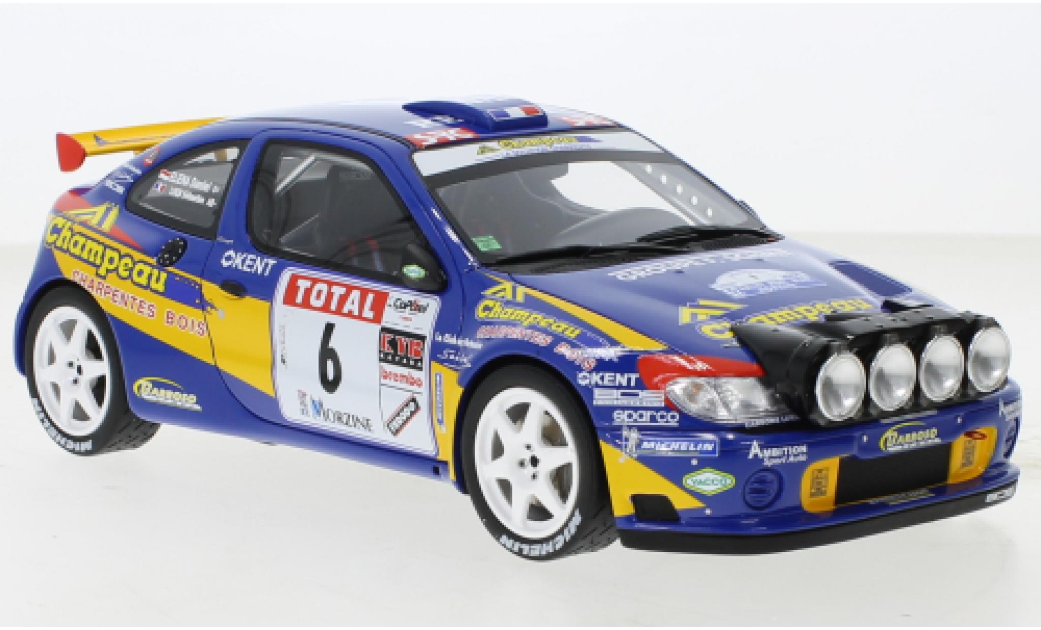 Renault Megane 1/18 Ottomobile Maxi No.6 Rally du Mont Blanc 2000 modellino in miniatura