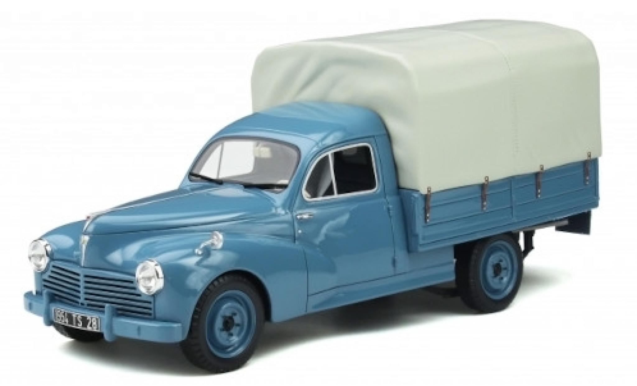 Peugeot 203 1/18 Ottomobile Pritsche blu 1953 avec toile modellino in miniatura