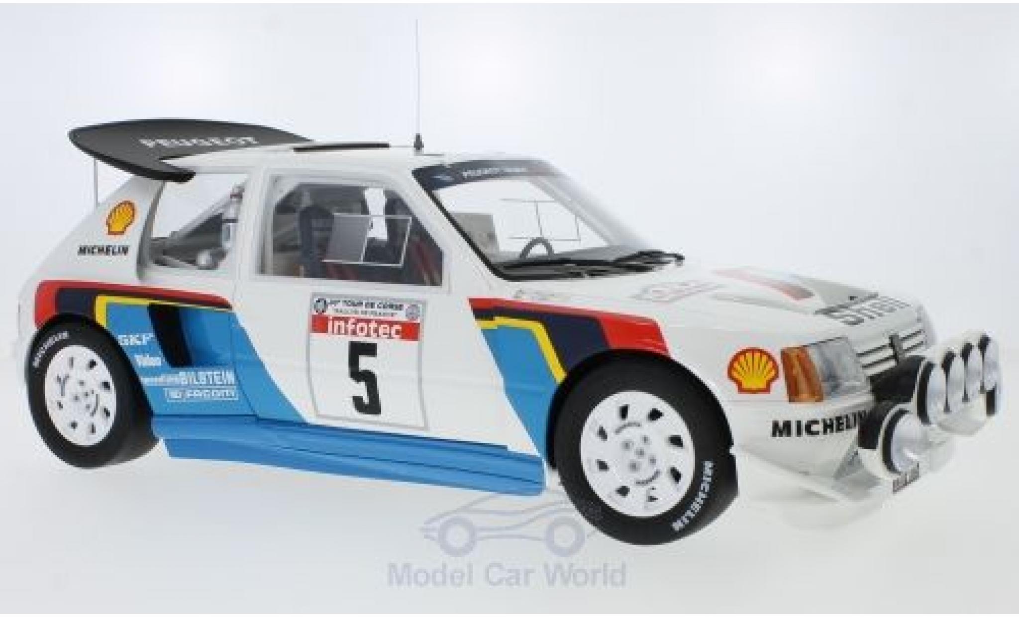Peugeot 205 1/18 Ottomobile T16 Evo 2 No.5 Talbot Sport Rallye WM Rallye Tour de Corse 1986 B.Saby/J-F.Fauchille modellino in miniatura