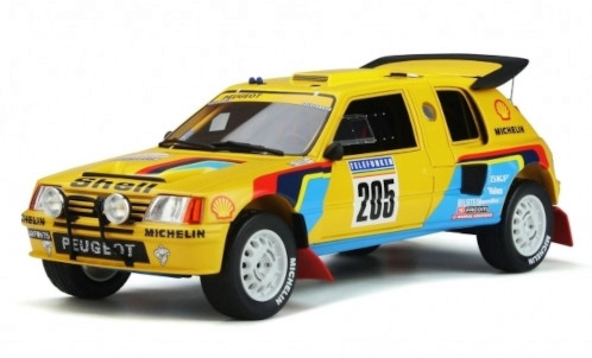 Peugeot 205 1/18 Ottomobile T16 Grand Raid No. S Rally Paris Dakar 1987 A.Vatanen/B.Giroux modellino in miniatura
