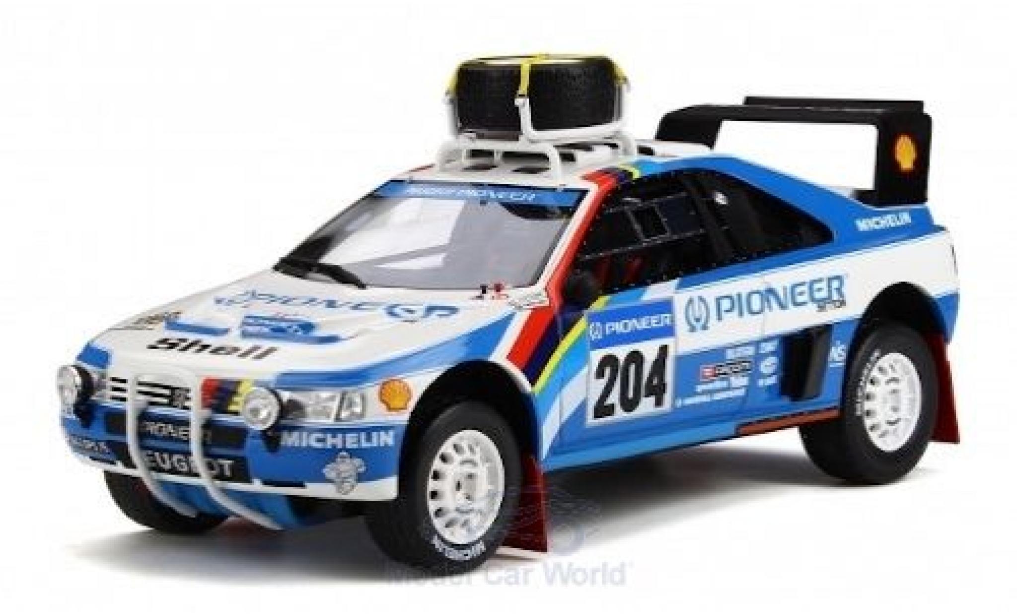 Peugeot 405 1/18 Ottomobile T16 Grand Raid No.204 Rallye Paris Dakar 1989 A.Vatanen/B.Berglund modellino in miniatura