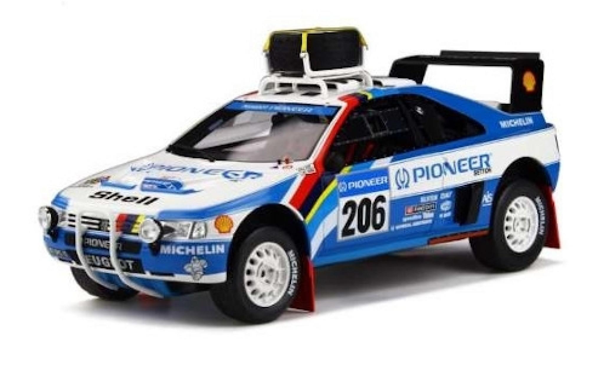Peugeot 405 1/18 Ottomobile T16 Grand Raid No.206 Rallye Paris Dakar 1989 J.Ickx/C.Tarin modellino in miniatura
