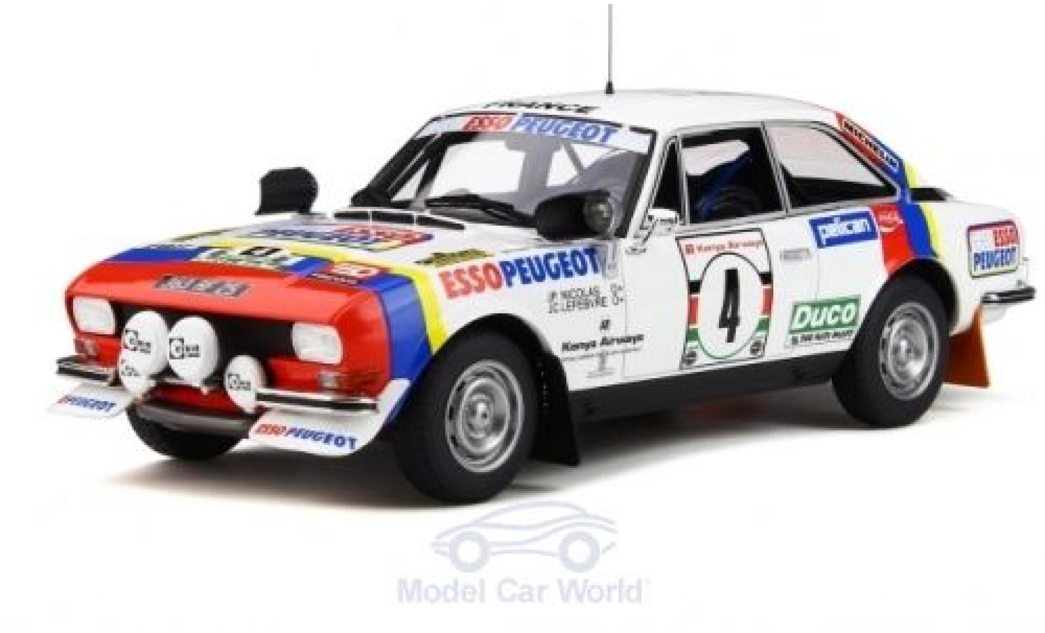 Peugeot 504 1/18 Ottomobile Gr.4 Coupe V6 No.4 Rallye WM Safari Rallye 1978 J.P.Nicolas/J.C.Lefebvre modellino in miniatura