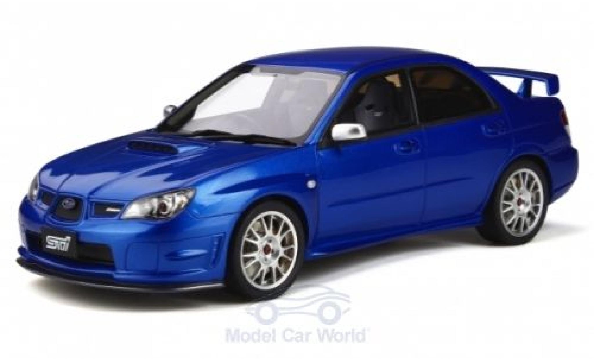 Subaru Impreza 1/18 Ottomobile STI (S204) metallico blu RHD 2006 modellino in miniatura