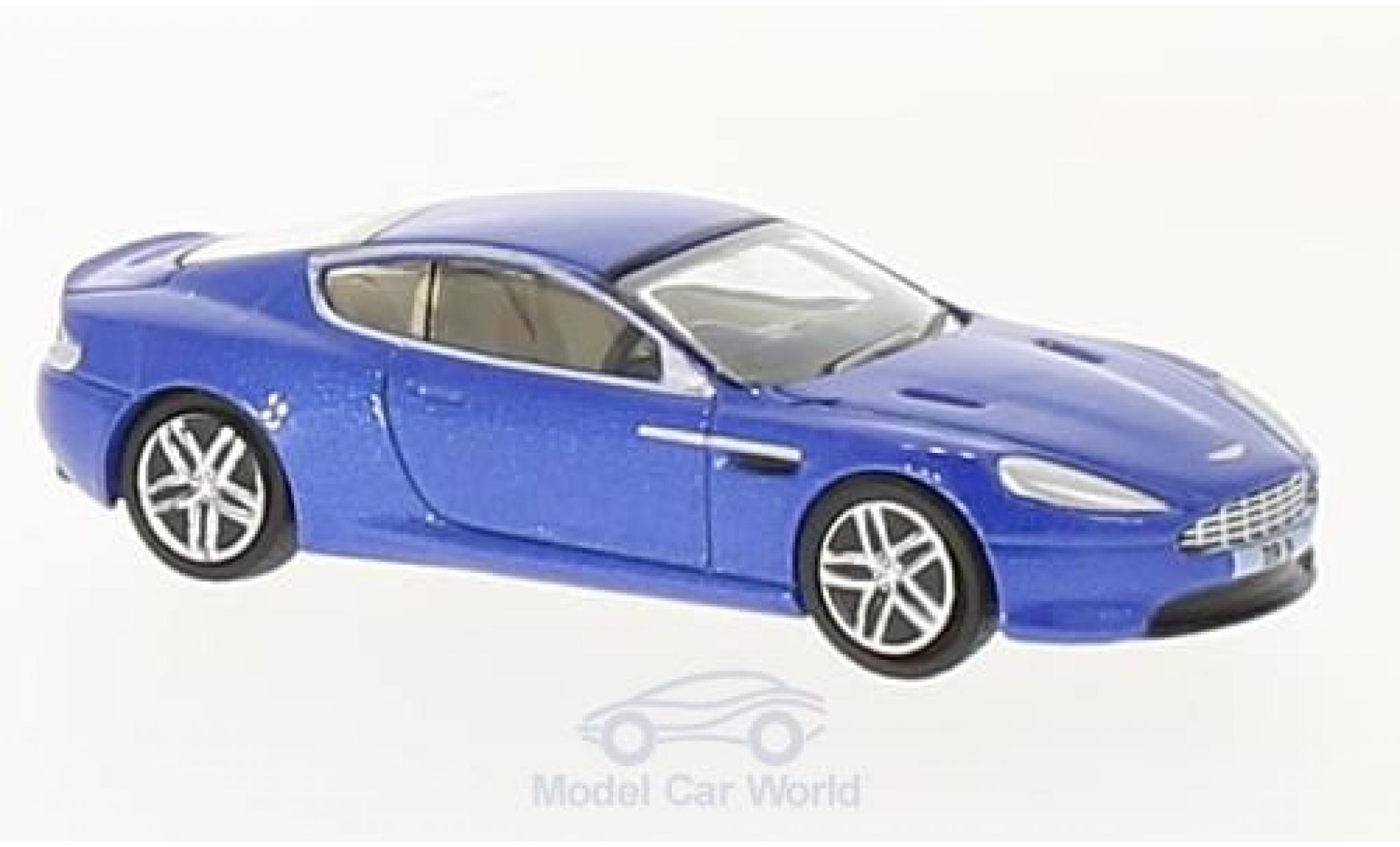 Aston Martin DB9 1/76 Oxford Coupe metallico blu modellino in miniatura