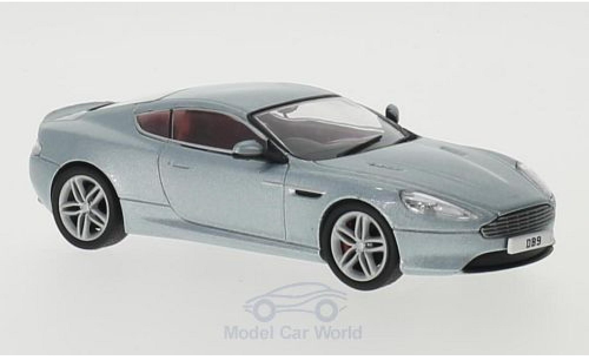 Aston Martin DB9 1/43 Oxford Coupe metallico blu RHD modellino in miniatura