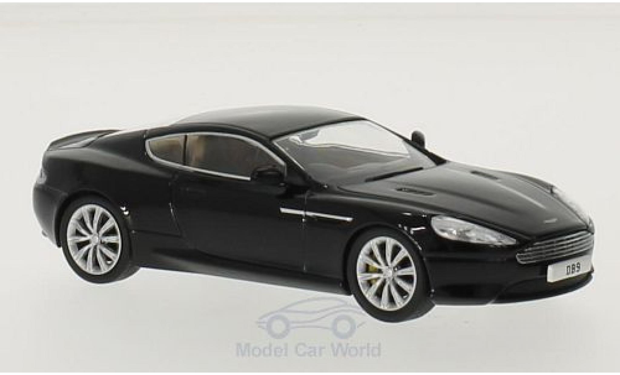Aston Martin DB9 1/43 Oxford Coupe nero RHD modellino in miniatura