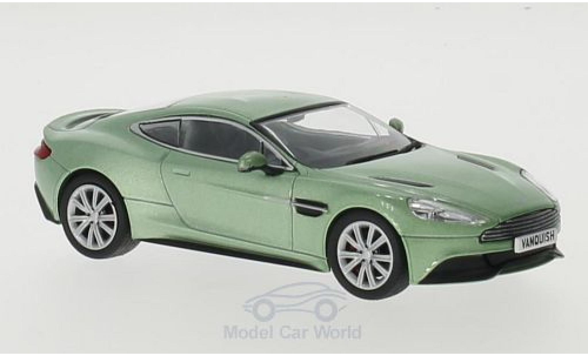 Aston Martin Vanquish 1/43 Oxford Coupe metallico verde RHD modellino in miniatura