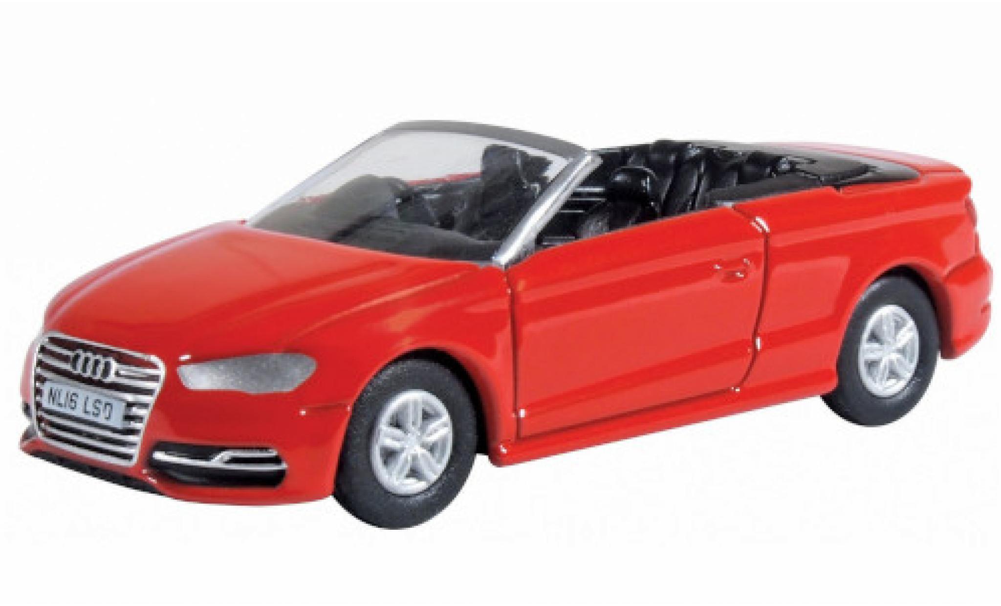 Audi S3 1/76 Oxford Cabriolet rosso RHD modellino in miniatura