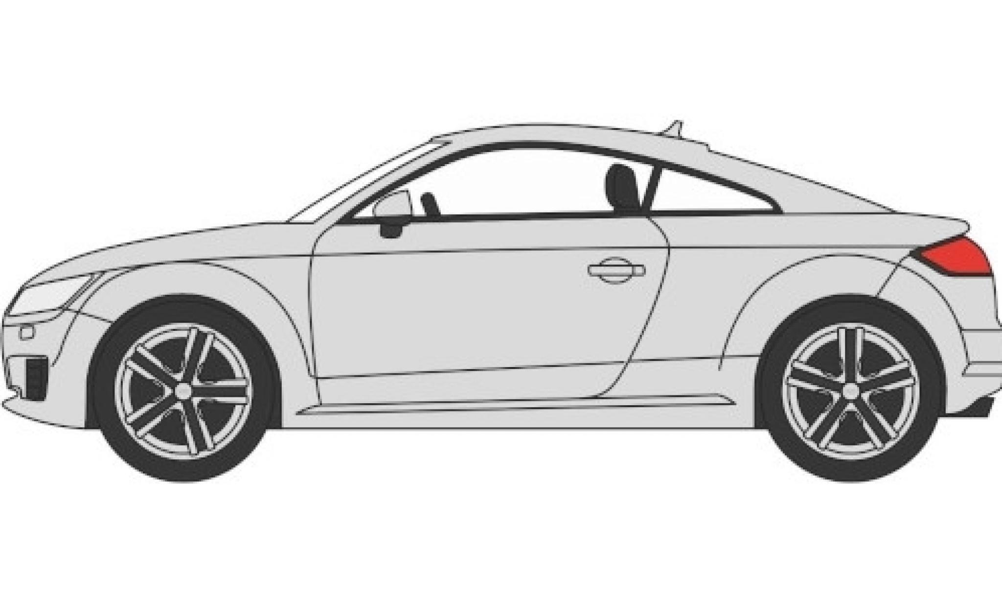 Audi TT 1/76 Oxford (FV) grigio RHD modellino in miniatura
