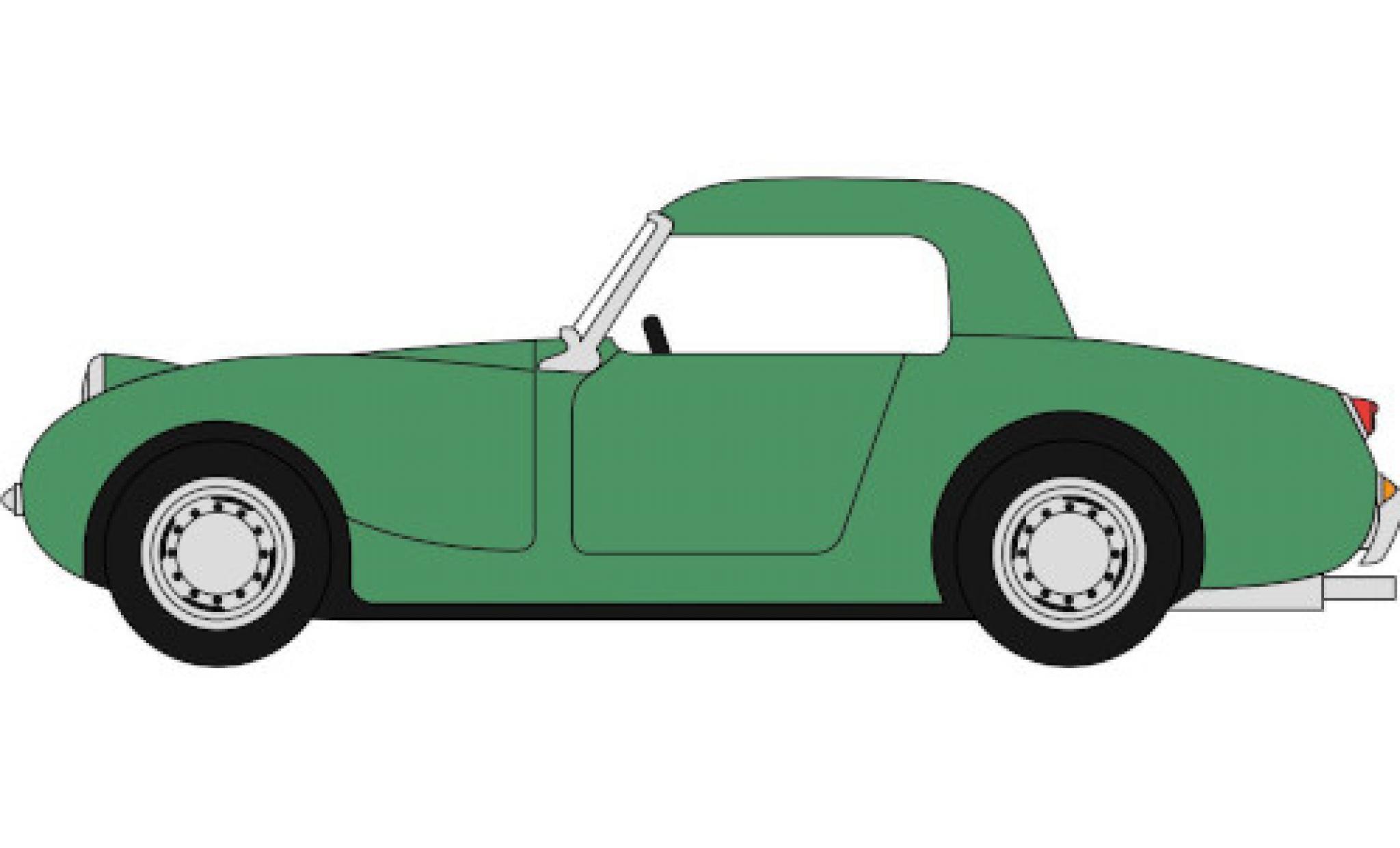 Austin Healey Sprite 1/76 Oxford MkI verde modellino in miniatura