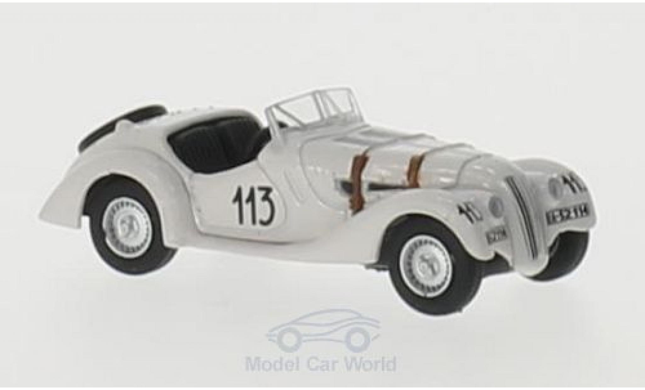 Bmw 328 1938 1/76 Oxford RHD No.113 Mille Miglia 1938 A.Fane/B.James modellino in miniatura