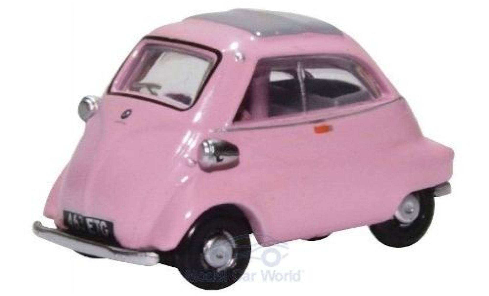 Bmw Isetta 1/76 Oxford rosa modellino in miniatura