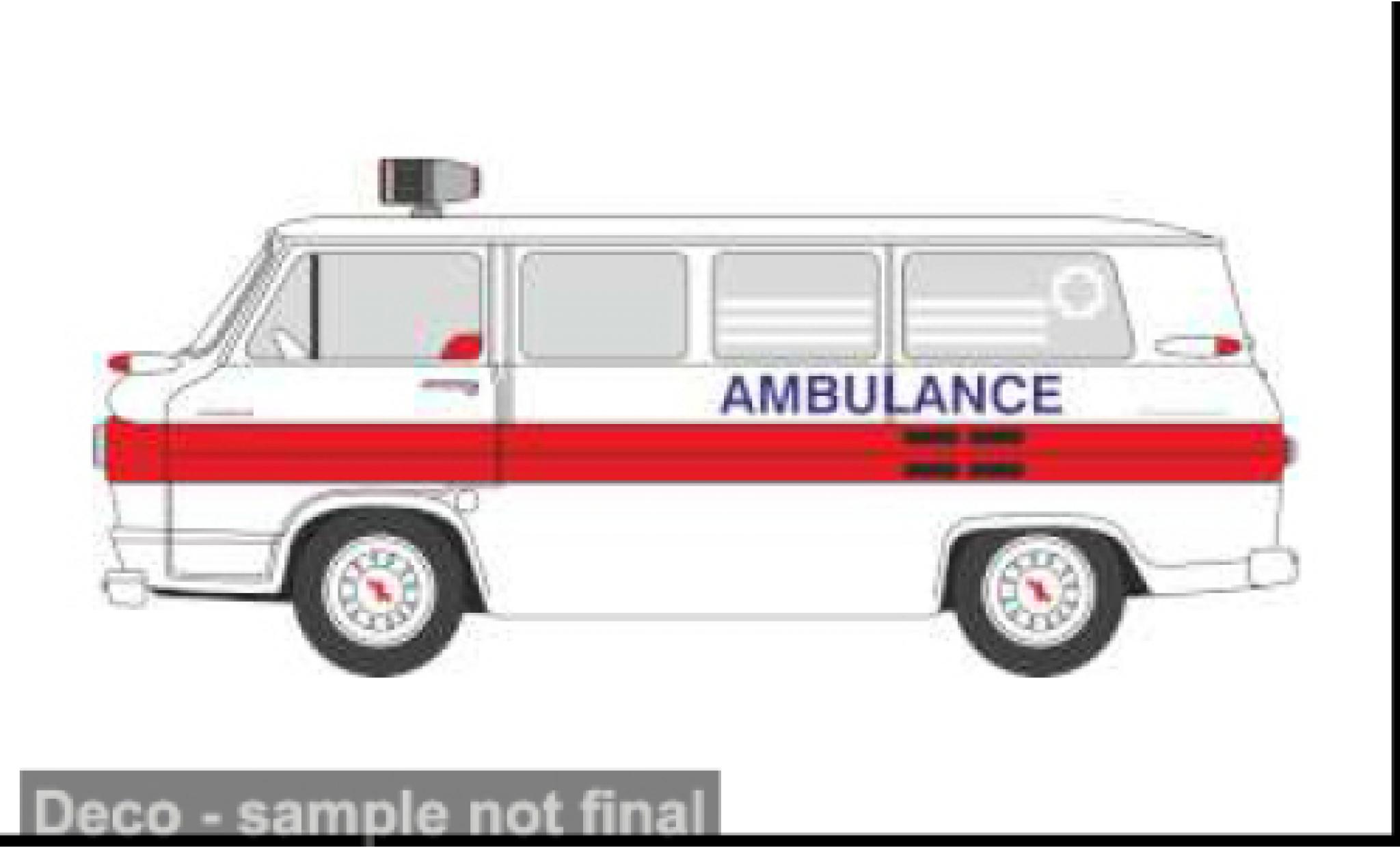 Chevrolet Corvair 1/87 Oxford Greenbrier Amblewagon 1962 Ambulance 1:87 modellino in miniatura