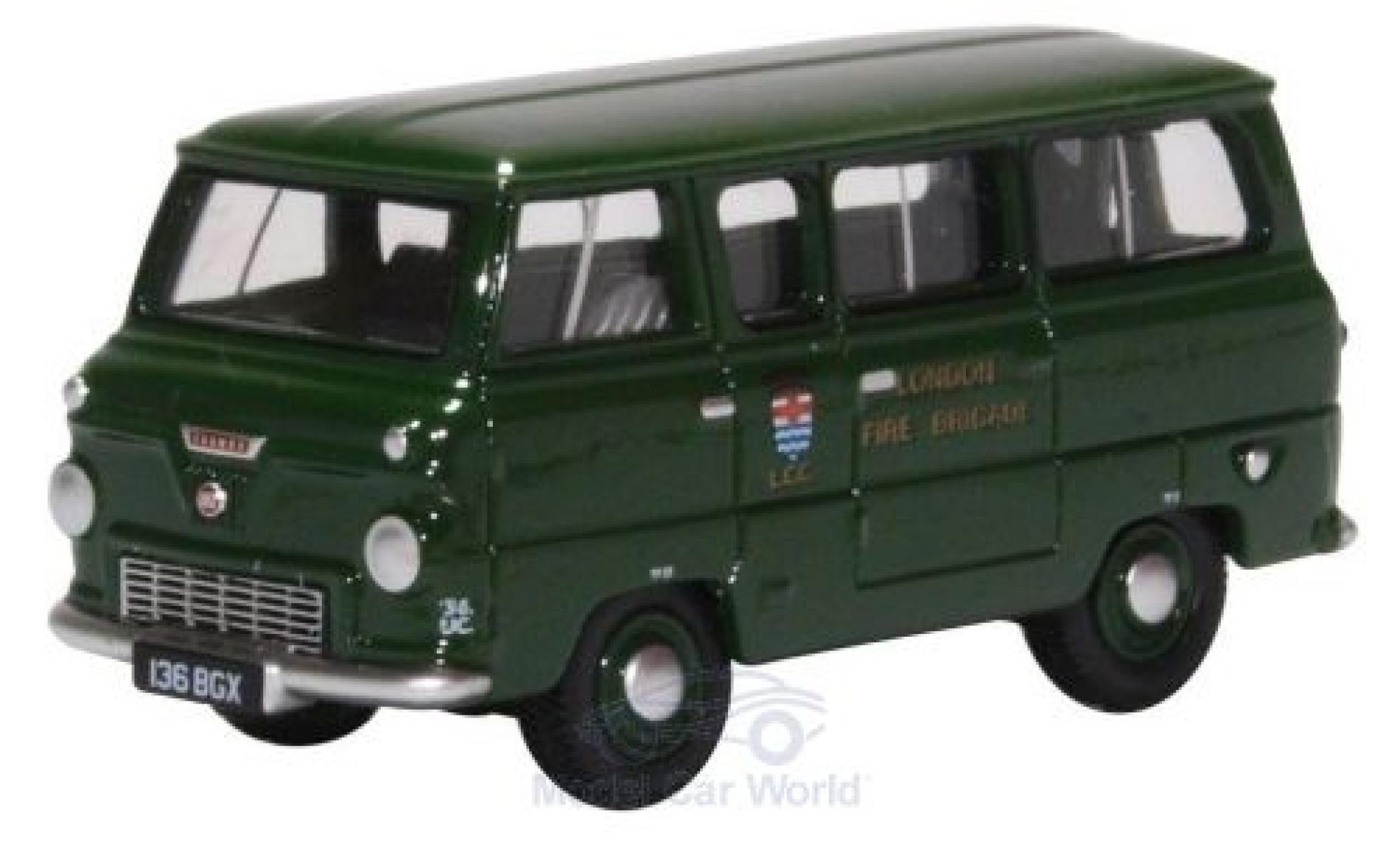 Ford 400E 1/76 Oxford Minibus verde London Fire Brigade modellino in miniatura