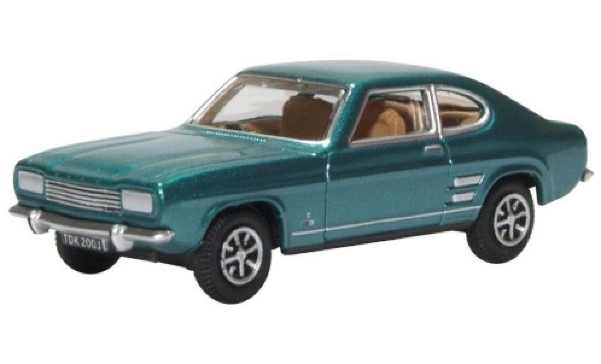 Ford Capri 1/76 Oxford Mk1 metallico türkis RHD modellino in miniatura
