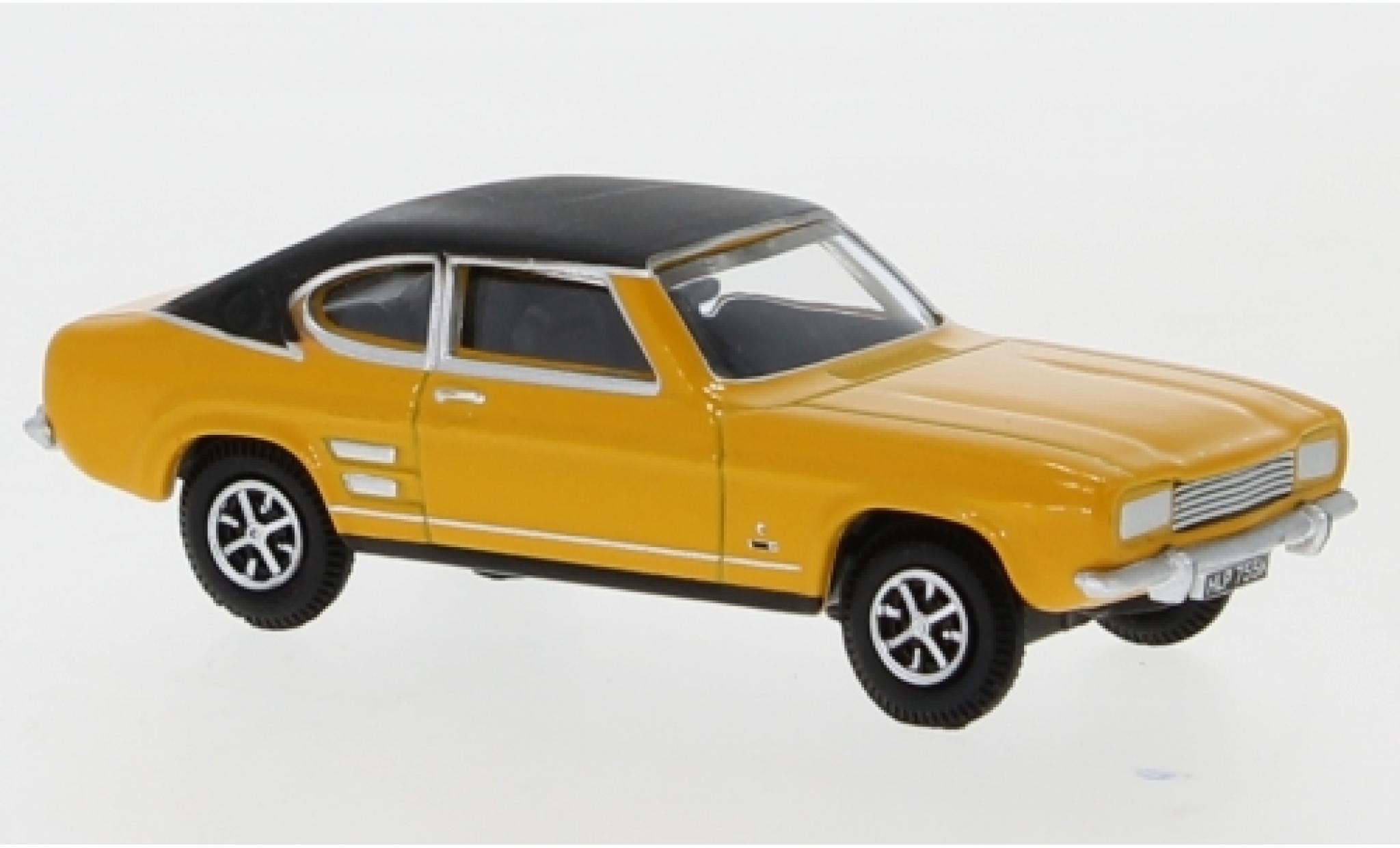 Ford Capri 1/76 Oxford MKI giallo/nero 1970 modellino in miniatura