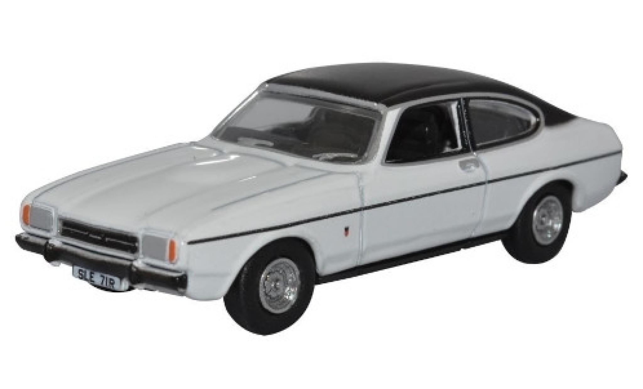 Ford Capri 1/76 Oxford MkII bianco/matt-nero RHD 1974 modellino in miniatura