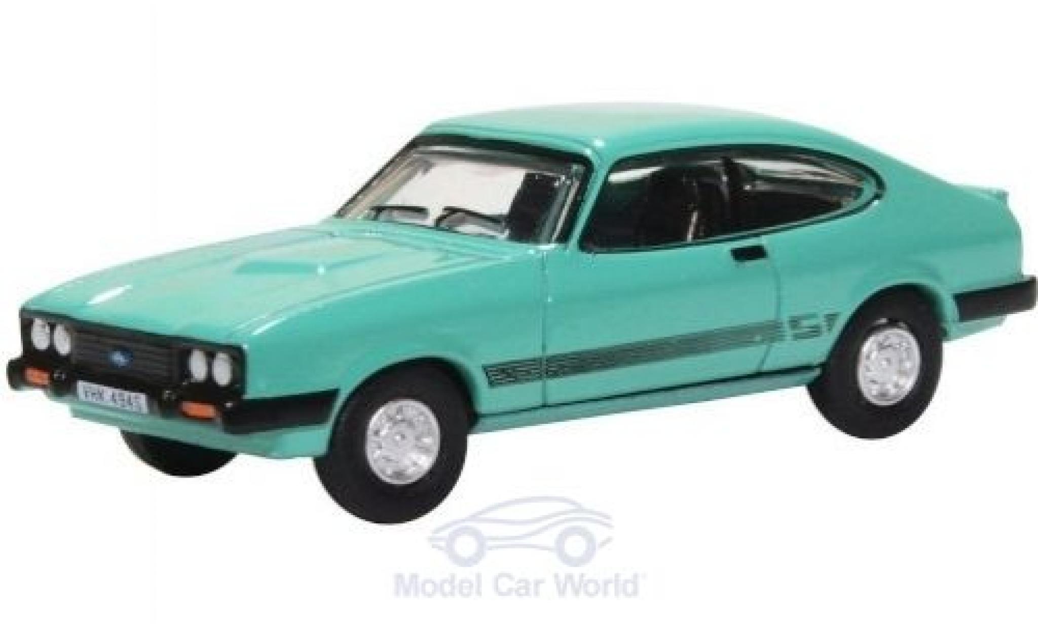 Ford Capri 1/76 Oxford MKIII 3.0 S verde modellino in miniatura