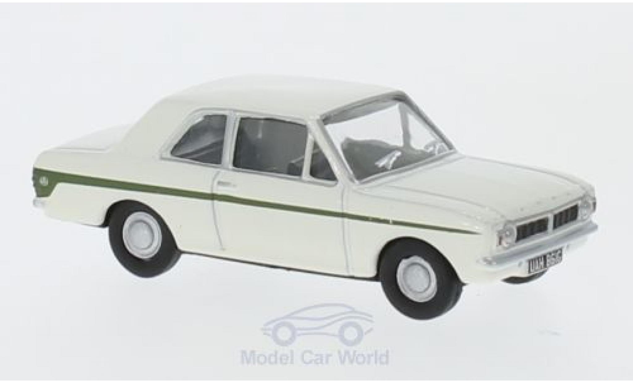 Ford Cortina 1/76 Oxford MK2 bianco/verde RHD modellino in miniatura