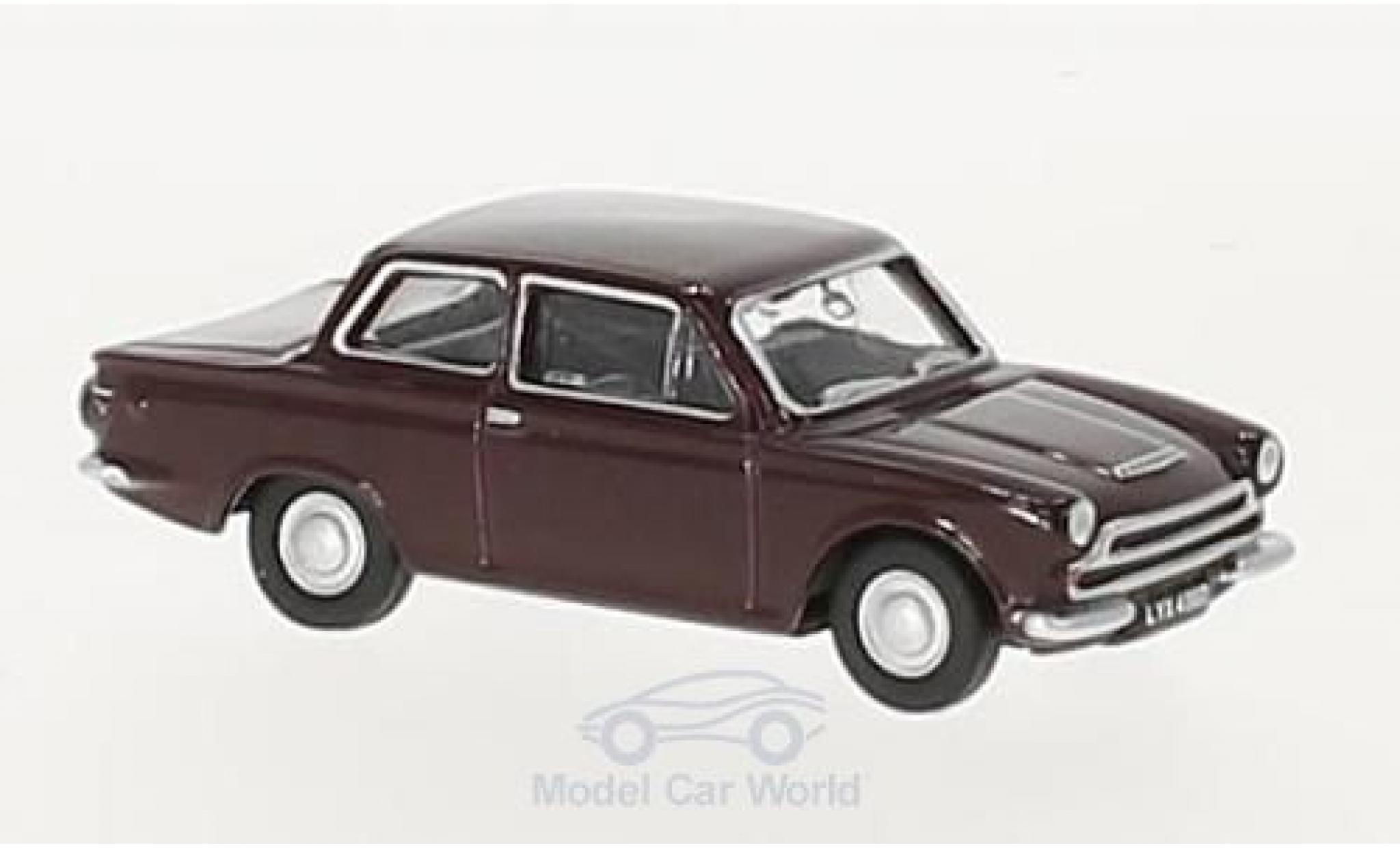 Ford Cortina 1/76 Oxford MKI rosso RHD modellino in miniatura