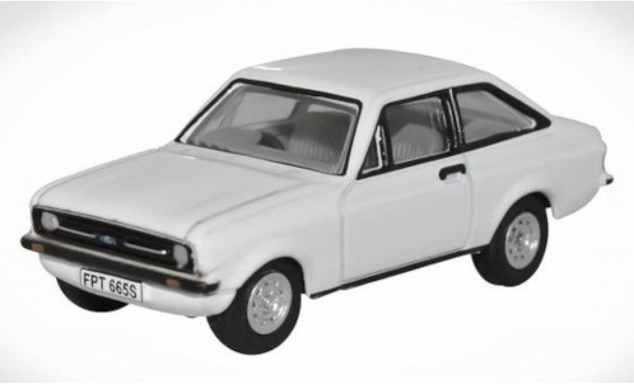 Ford Escort 1/76 Oxford MkII bianco RHD modellino in miniatura