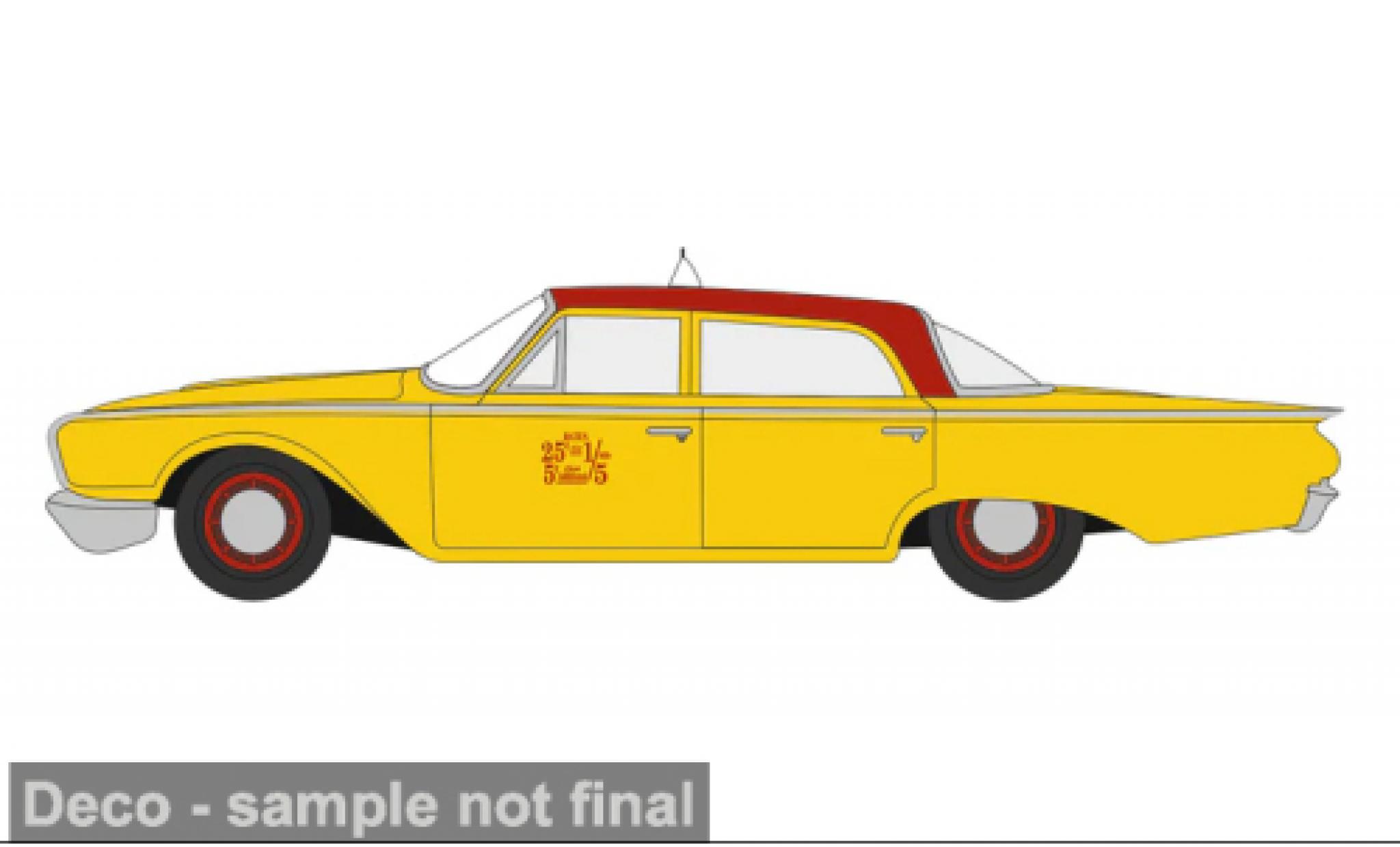 Ford Fairline 1/87 Oxford Sedan 1960 NYC Taxi 1:87 modellino in miniatura