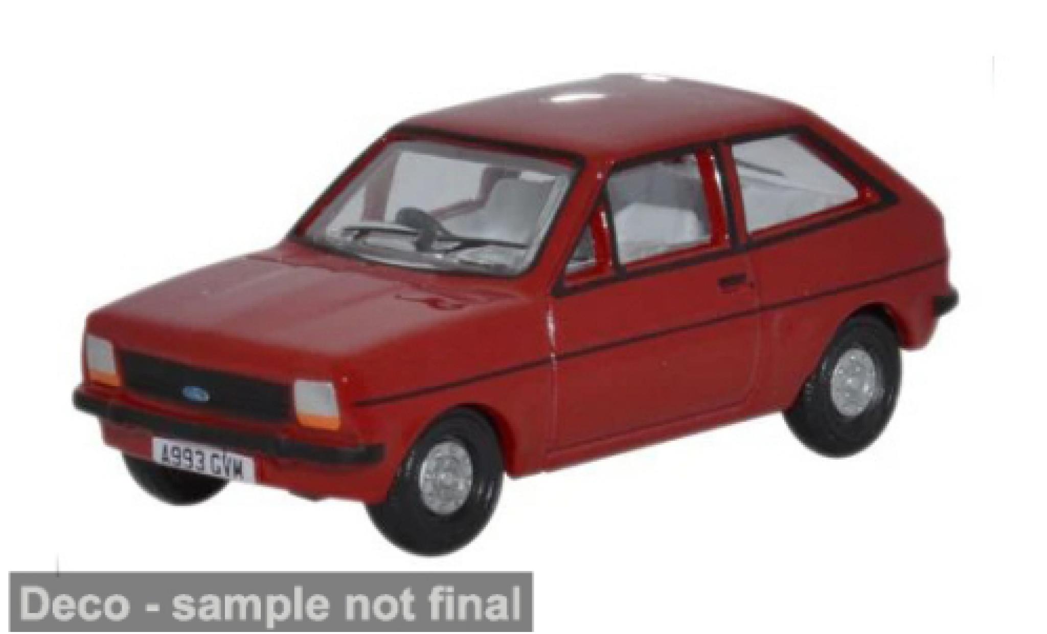 Ford Fiesta 1/76 Oxford MK I rot 1976 1:76 modellino in miniatura