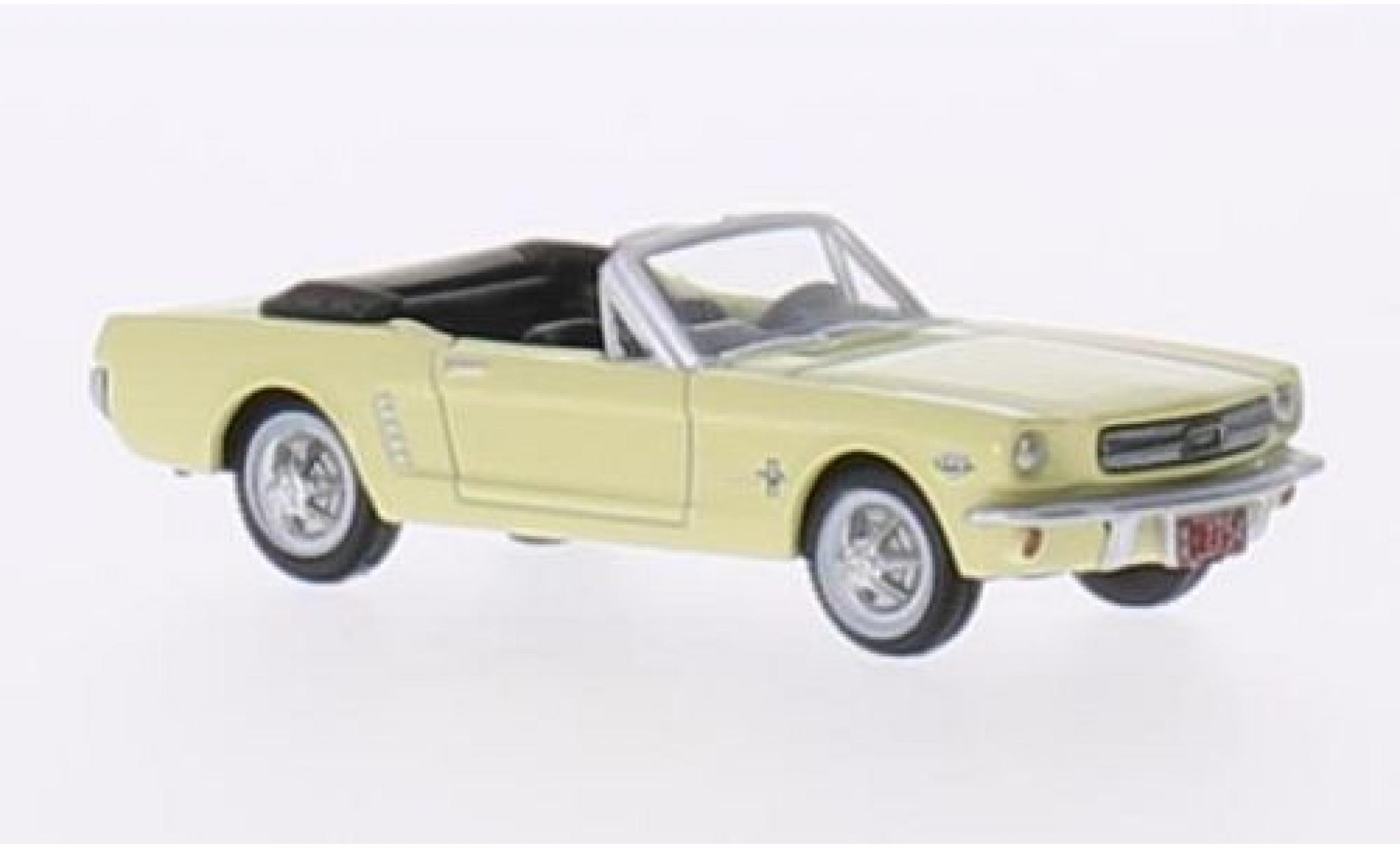 Ford Mustang 1/87 Oxford Convertibile giallo 1965 modellino in miniatura