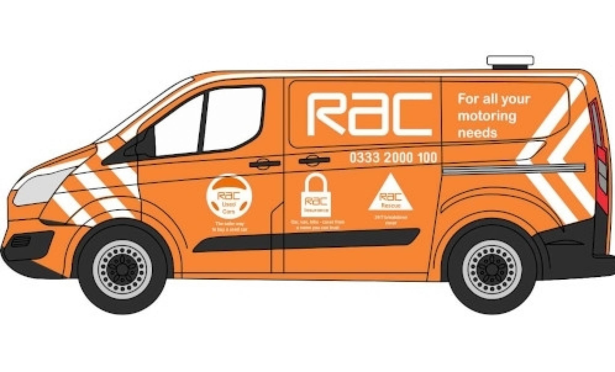 Ford Transit 1/76 Oxford Custom RHD RAC modellino in miniatura