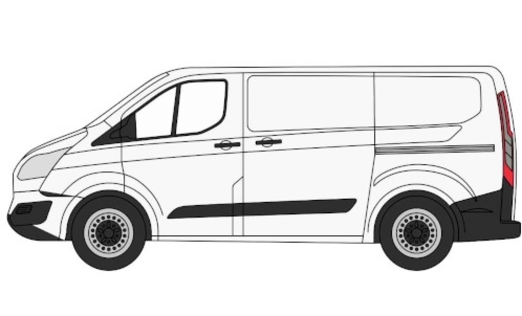 Ford Transit 1/76 Oxford Custom bianco RHD modellino in miniatura