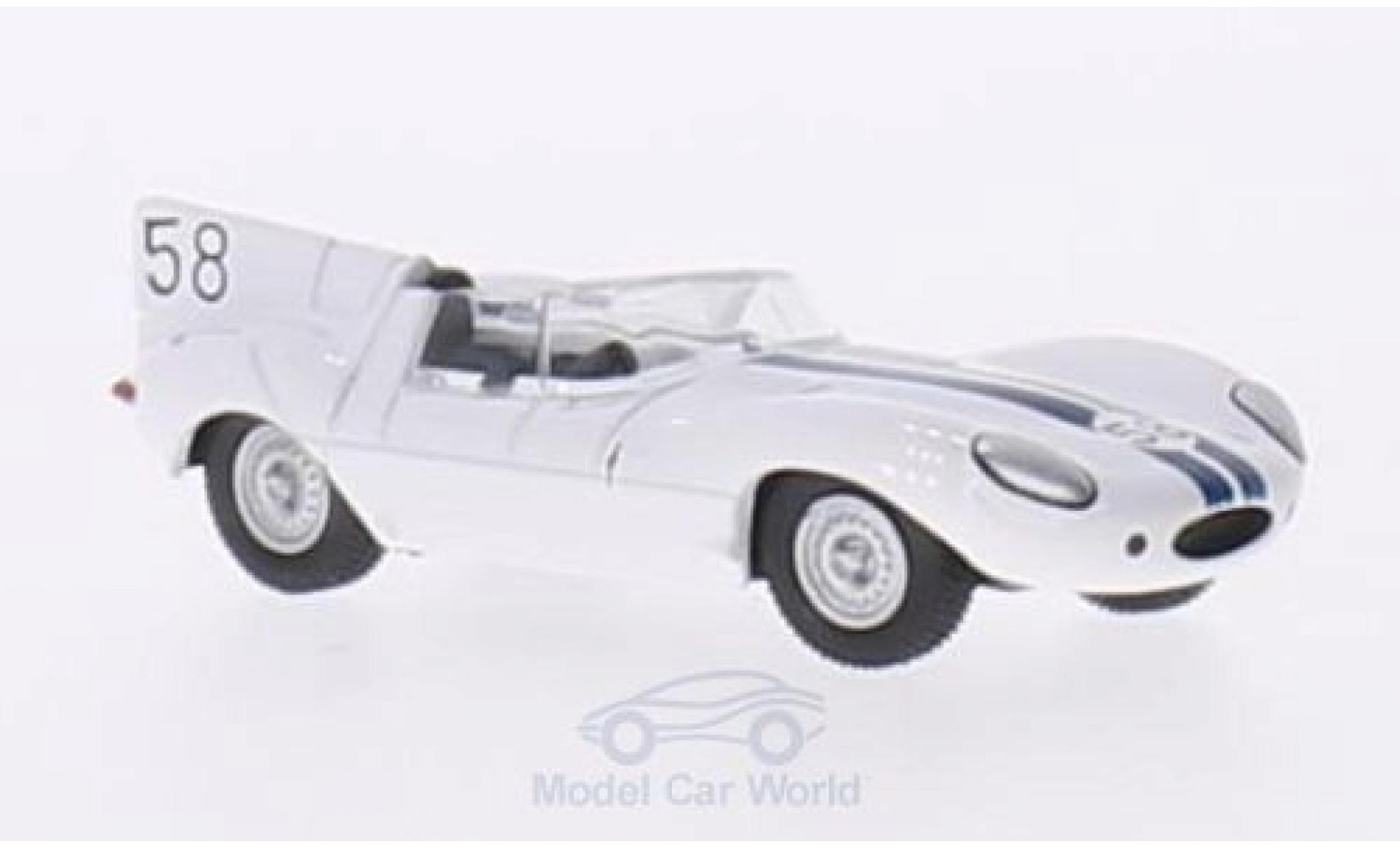 Jaguar D-Type 1/76 Oxford RHD No.58 Lime Rock Park 1957 W.Hansgen modellino in miniatura