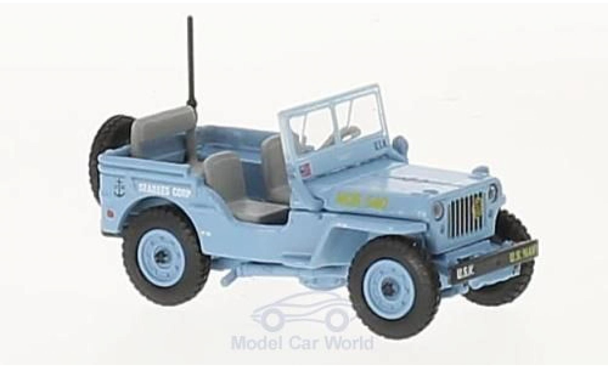 Jeep Willys 1/76 Oxford MB US Navy Seebees modellino in miniatura